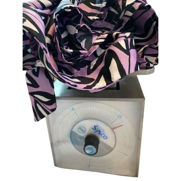 Worthington Satin Blouse Tie Closure Funky Office Workwear Work Colorful - Picture 13 of 13